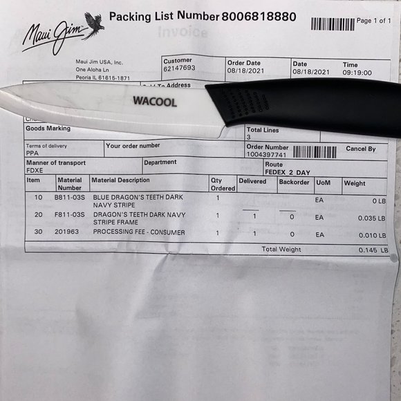 Maui Jim DRAGON'S TEETH Polarized Classic Sunglass - Picture 4 of 4